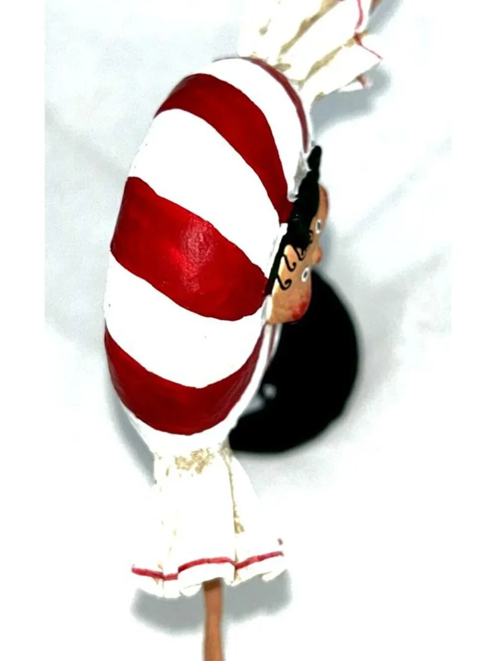 Lori Mitchell Patsy Mint Figurine Peppermint Candy Peppie Christmas Round 5.5